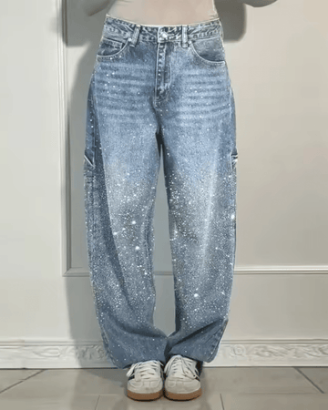 Starlight® | Vaqueros Carpenter Balloon a la moda con purpurina